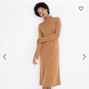 Petite Cashmere Mockneck Midi Sweater Dress